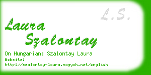 laura szalontay business card